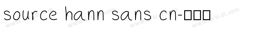 source hann sans cn字体转换